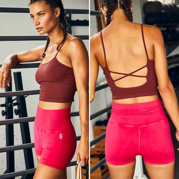 FP MOVEMENT by Free People Good Karma Running Shorts Hawaiian Punch ? Size XS/S - Picture 1 of 12
